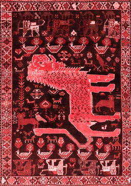 Animal Red Traditional Area Rugs