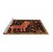 Sideview of Machine Washable Animal Brown Traditional Rug, wshtr706brn