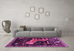 Machine Washable Animal Purple Traditional Area Rugs in a Living Room, wshtr706pur