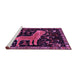 Sideview of Machine Washable Animal Purple Traditional Area Rugs, wshtr706pur