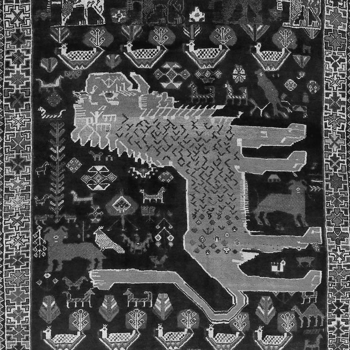 Animal Gray Traditional Rug, tr706gry