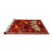 Sideview of Machine Washable Traditional Red Rug, wshtr707