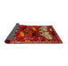 Sideview of Traditional Red Animal Rug, tr707