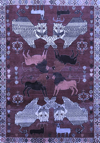 Animal Blue Traditional Rug, tr707blu