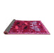 Sideview of Animal Pink Traditional Rug, tr707pnk