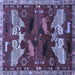 Square Animal Blue Traditional Rug, tr707blu