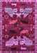 Machine Washable Animal Purple Traditional Area Rugs, wshtr707pur