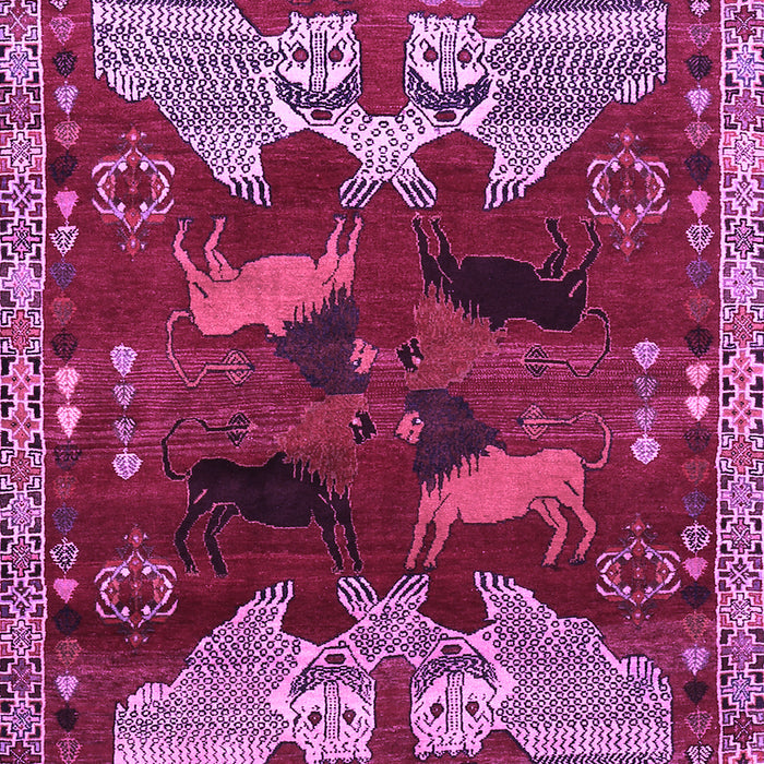 Machine Washable Animal Purple Traditional Area Rugs, wshtr707pur