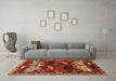 Machine Washable Animal Brown Traditional Rug in a Living Room,, wshtr707brn