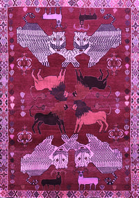 Animal Purple Traditional Rug, tr707pur