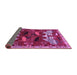 Sideview of Animal Purple Traditional Rug, tr707pur