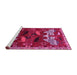 Sideview of Machine Washable Animal Pink Traditional Rug, wshtr707pnk