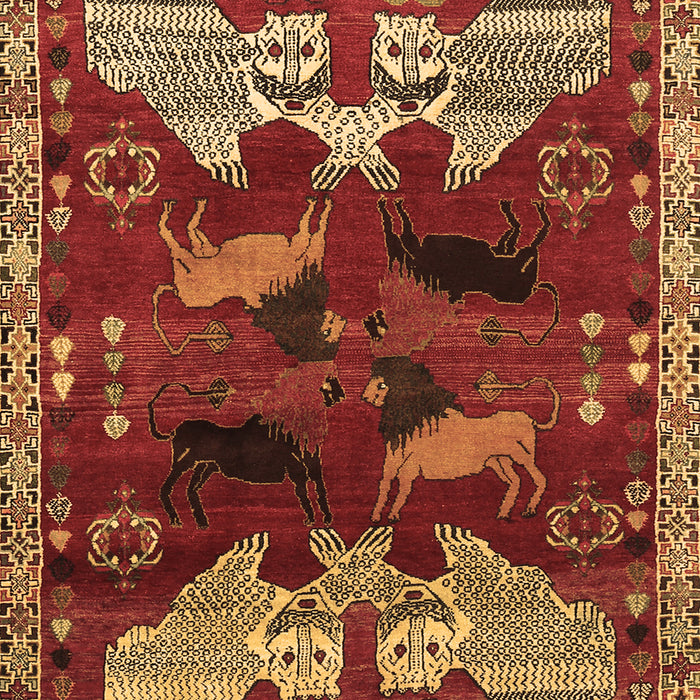 Machine Washable Animal Brown Traditional Rug, wshtr707brn