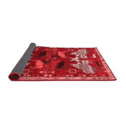Animal Red Traditional Area Rugs