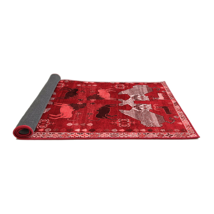 Animal Red Traditional Area Rugs