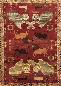 Animal Brown Traditional Rug, tr707brn