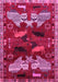 Machine Washable Animal Pink Traditional Rug, wshtr707pnk