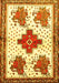 Machine Washable Persian Yellow Traditional Rug, wshtr708yw