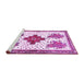 Sideview of Machine Washable Persian Purple Traditional Area Rugs, wshtr708pur