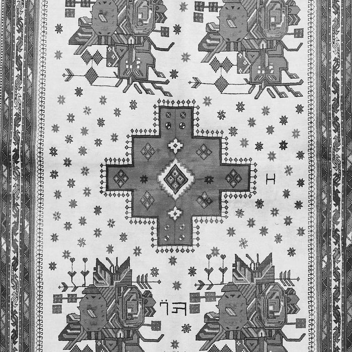 Serging Thickness of Machine Washable Persian Gray Traditional Rug, wshtr708gry