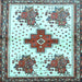 Square Persian Light Blue Traditional Rug, tr708lblu