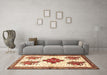 Machine Washable Persian Brown Traditional Rug in a Living Room,, wshtr708brn