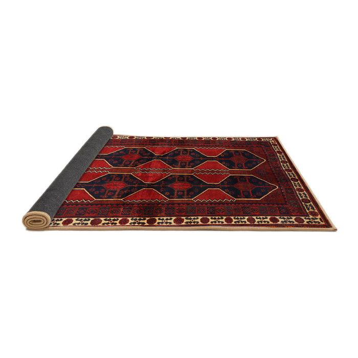 Sideview of Traditional Reddish Brown Persian Rug, tr709