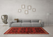 Machine Washable Persian Orange Traditional Area Rugs in a Living Room, wshtr709org