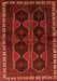 Serging Thickness of Machine Washable Persian Orange Traditional Area Rugs, wshtr709org