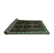 Sideview of Persian Turquoise Traditional Rug, tr709turq
