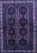 Machine Washable Persian Blue Traditional Rug, wshtr709blu