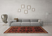 Machine Washable Persian Brown Traditional Rug in a Living Room,, wshtr709brn