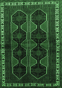 Persian Emerald Green Traditional Rug, tr709emgrn