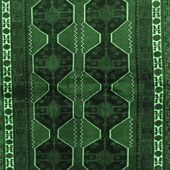 Machine Washable Persian Emerald Green Traditional Area Rugs, wshtr709emgrn