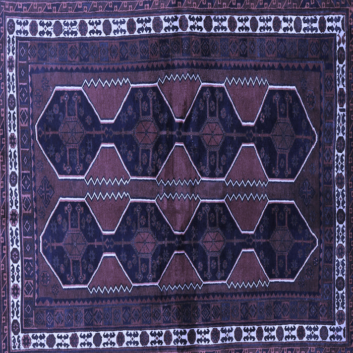 Square Persian Blue Traditional Rug, tr709blu