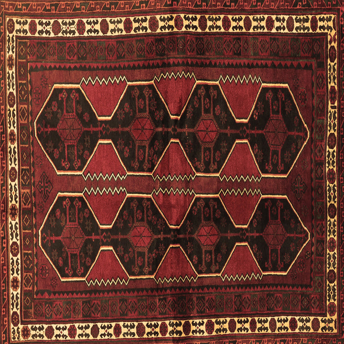 Square Machine Washable Persian Brown Traditional Rug, wshtr709brn