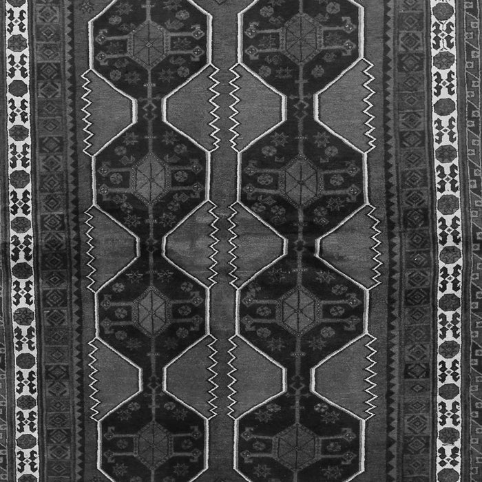 Serging Thickness of Machine Washable Persian Gray Traditional Rug, wshtr709gry