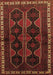 Machine Washable Persian Brown Traditional Rug, wshtr709brn