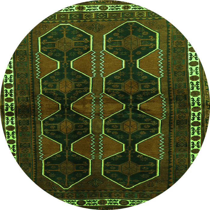 Square Persian Green Traditional Rug, tr709grn