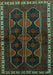 Machine Washable Persian Turquoise Traditional Area Rugs, wshtr709turq