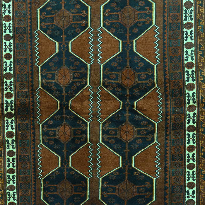 Machine Washable Persian Turquoise Traditional Area Rugs, wshtr709turq