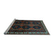 Sideview of Machine Washable Persian Light Blue Traditional Rug, wshtr709lblu