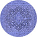 Round Persian Blue Traditional Rug, tr70blu