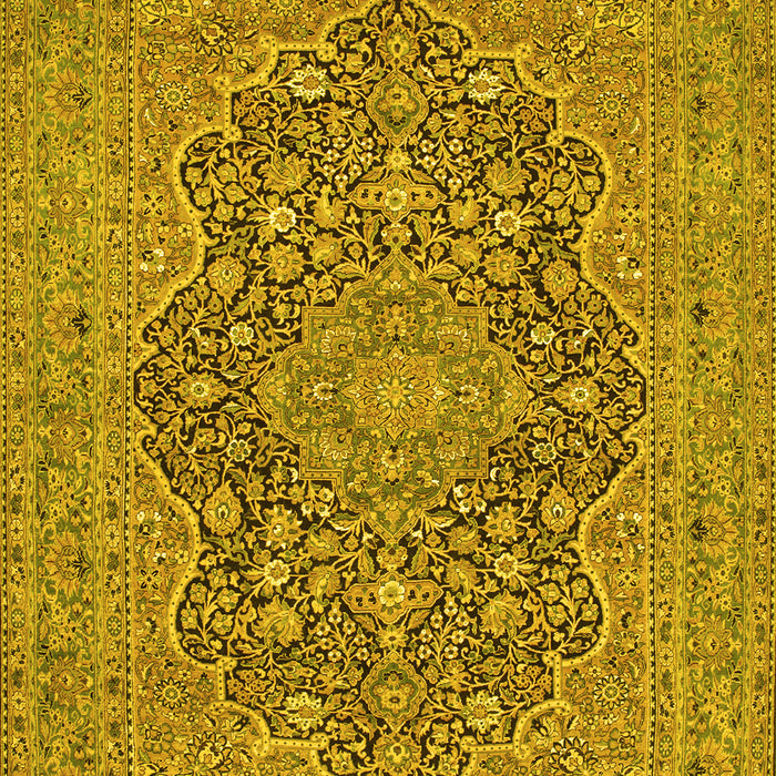 Machine Washable Persian Yellow Traditional Rug, wshtr70yw