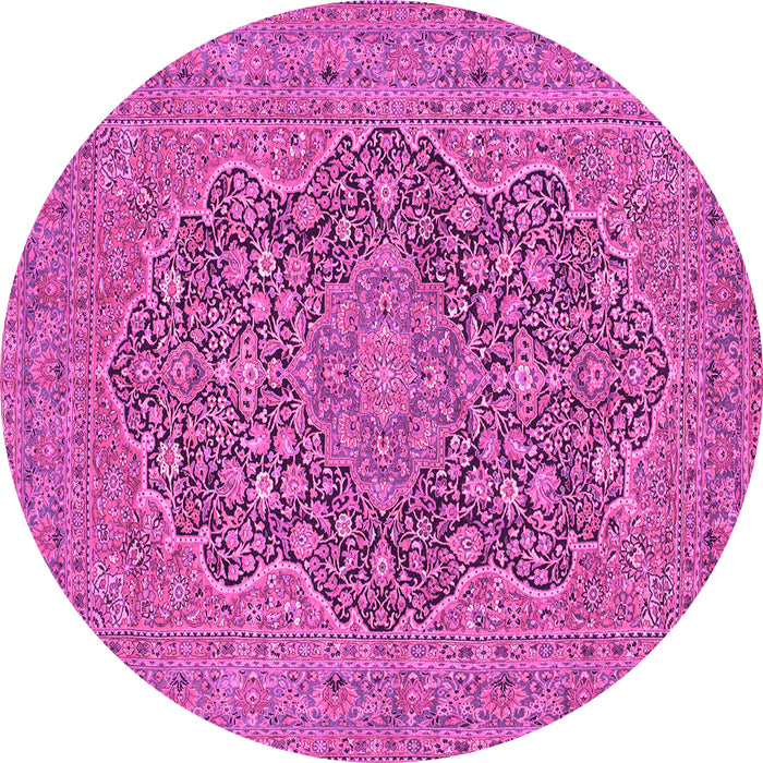 Round Persian Pink Traditional Rug, tr70pnk