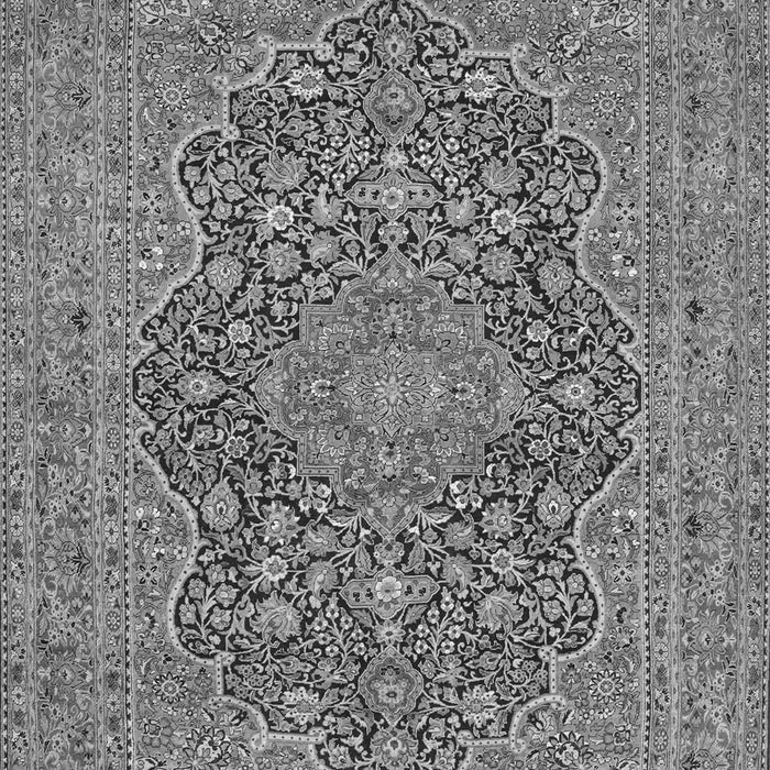 Serging Thickness of Machine Washable Persian Gray Traditional Rug, wshtr70gry