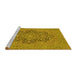 Sideview of Machine Washable Persian Yellow Traditional Rug, wshtr70yw