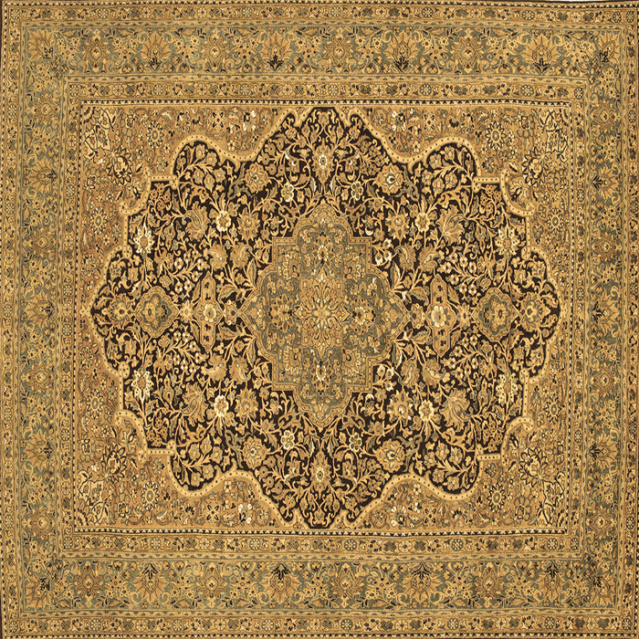 Square Machine Washable Persian Brown Traditional Rug, wshtr70brn