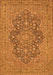 Serging Thickness of Machine Washable Persian Orange Traditional Area Rugs, wshtr70org