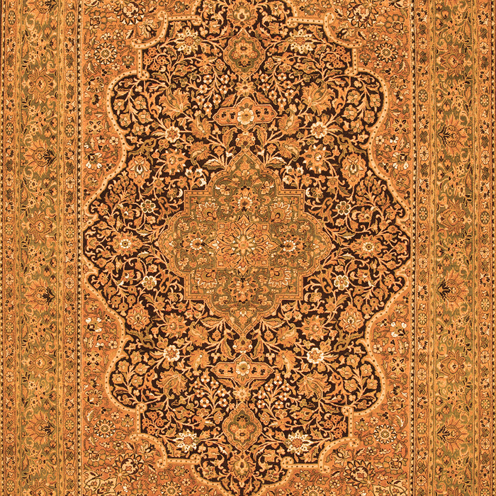 Serging Thickness of Machine Washable Persian Orange Traditional Area Rugs, wshtr70org